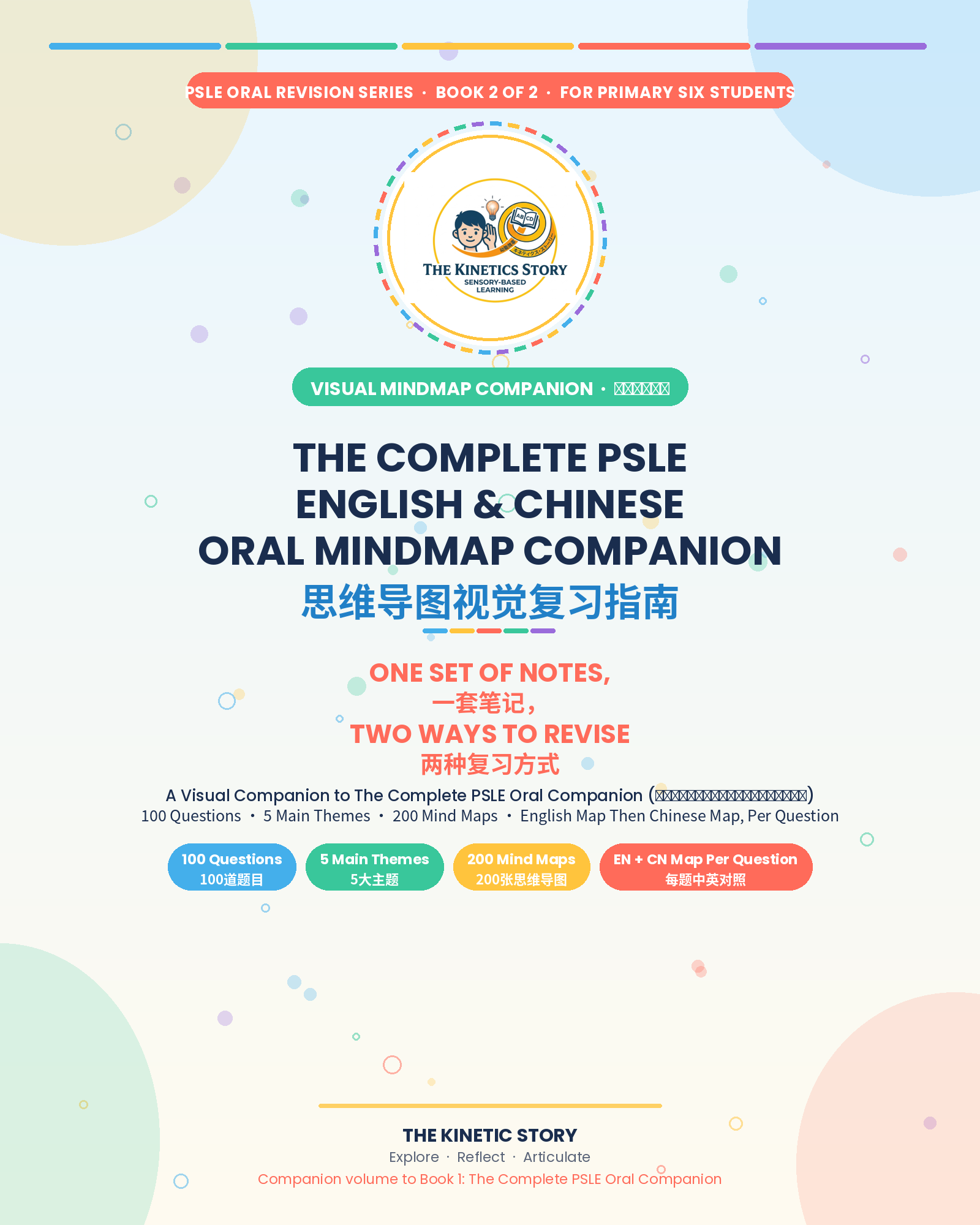 The Complete PSLE English & Chinese Oral Mind maps Companion (eBook 2) by The Kinetic Story 《小六会考英华口试思维导图》第二册：视觉型学习者的通关密匙